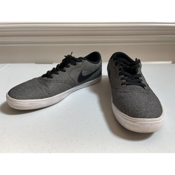 Nike SB Check Solarsoft Mens Size 13 Canvas Skate Shoes Black Gray 843896-004 - Picture 6 of 7